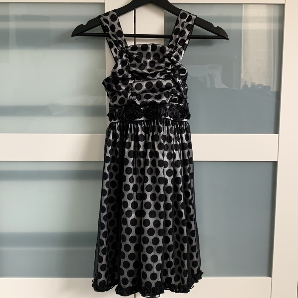 Girls dressy polka dot dress 10